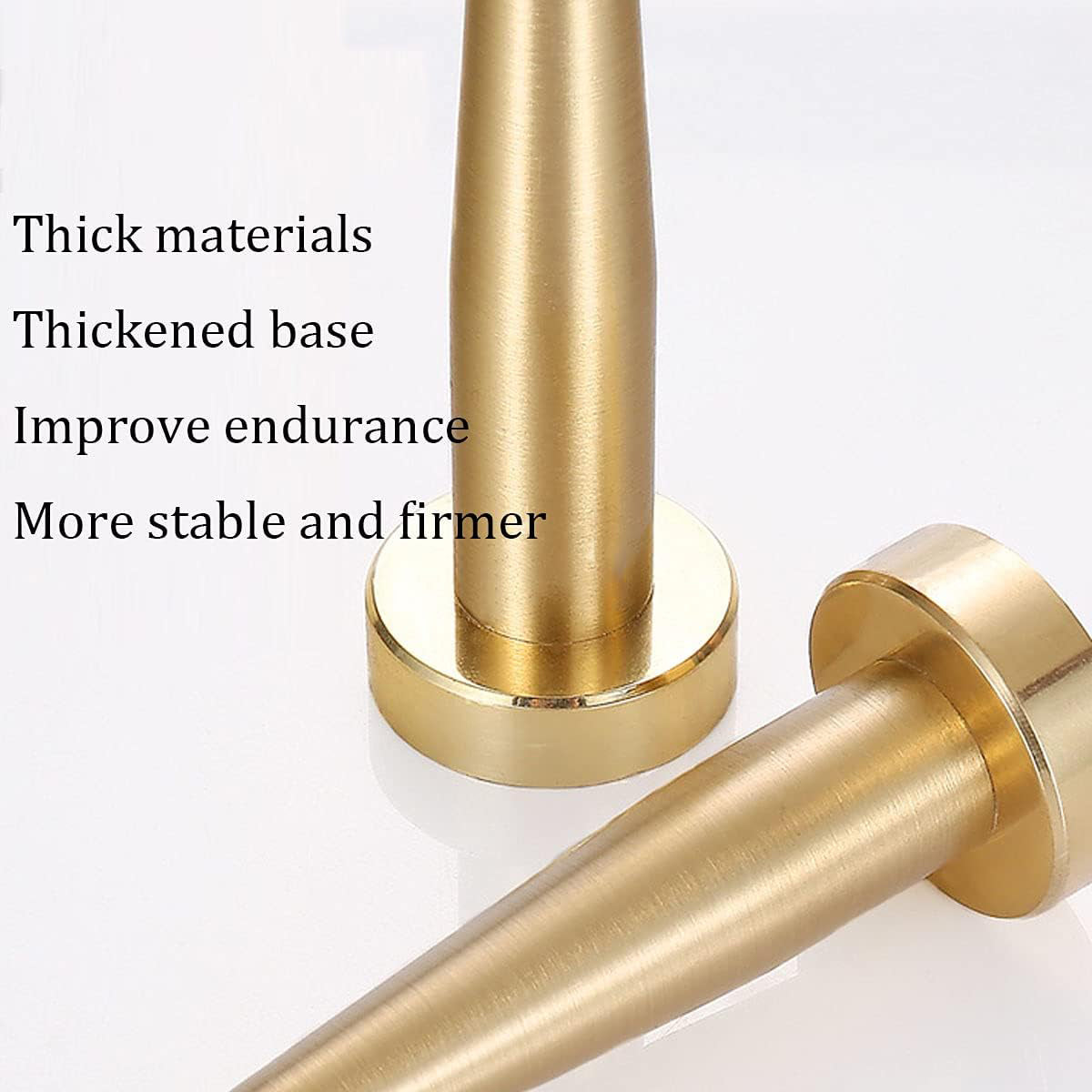 Bright Gold Brass Magnetic Stoppers Wall-mounted 80mm x 30mm