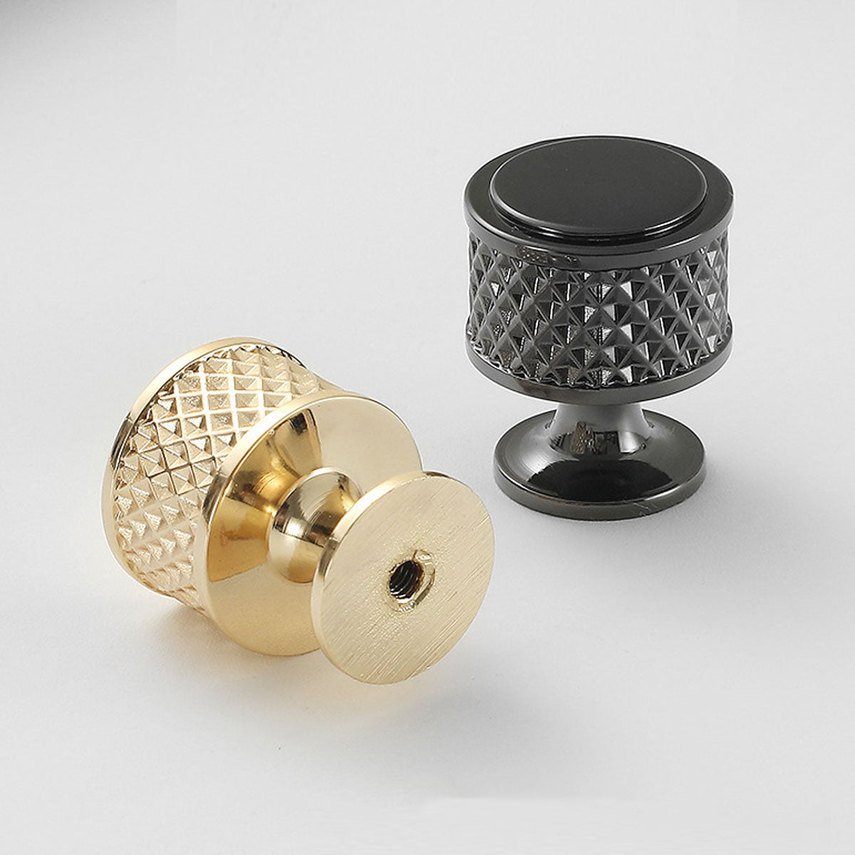 2 Finishes Hammer-Patterned Wardrobe Door Handles Set