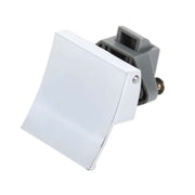 Silver Grey Finish Plastic-Metal Square Push Lock for Cabinets