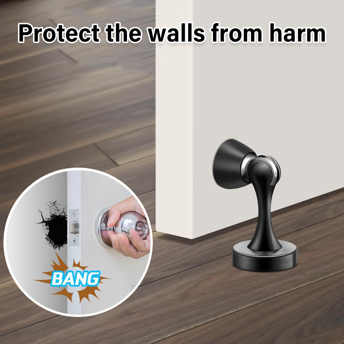 Magnetic Door Stopper for Wall or Floor Mount