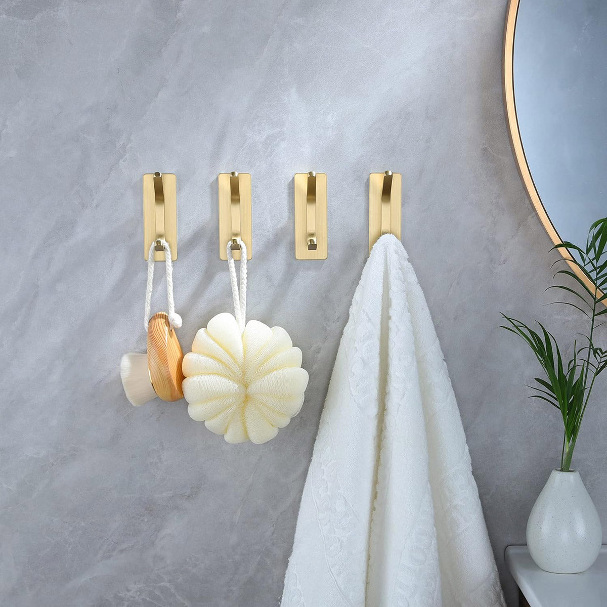 Stainless Steel Adhesive Hooks for Bathroom and Kitchen - view 18