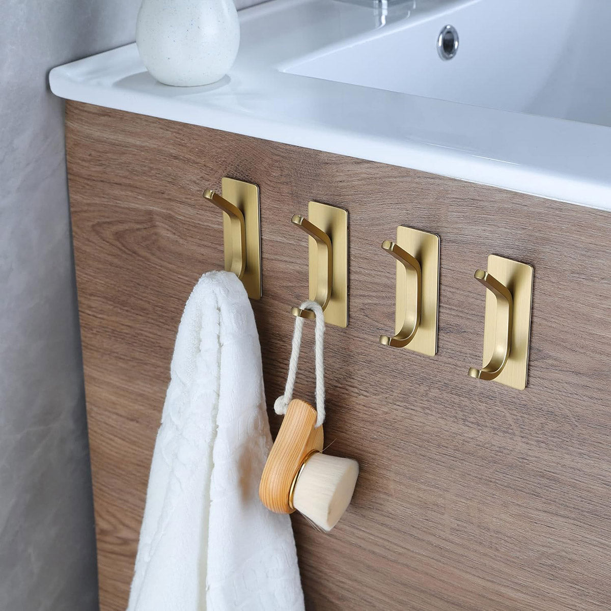 Stainless Steel Adhesive Hooks for Bathroom and Kitchen - view 15