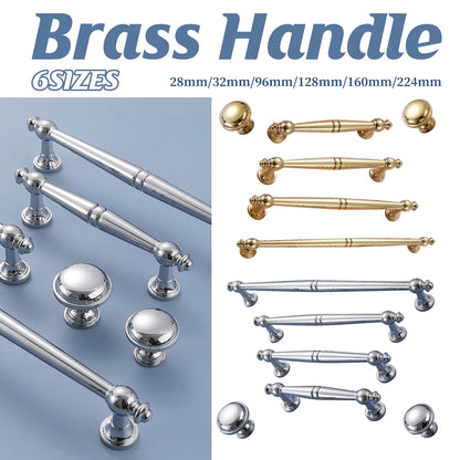 Solid Brass Wardrobe Handles with Plated Finish