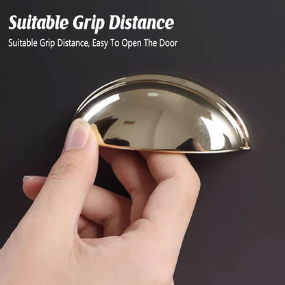 Shell Cabinet Handle Single-Hole with Electroplated Finish