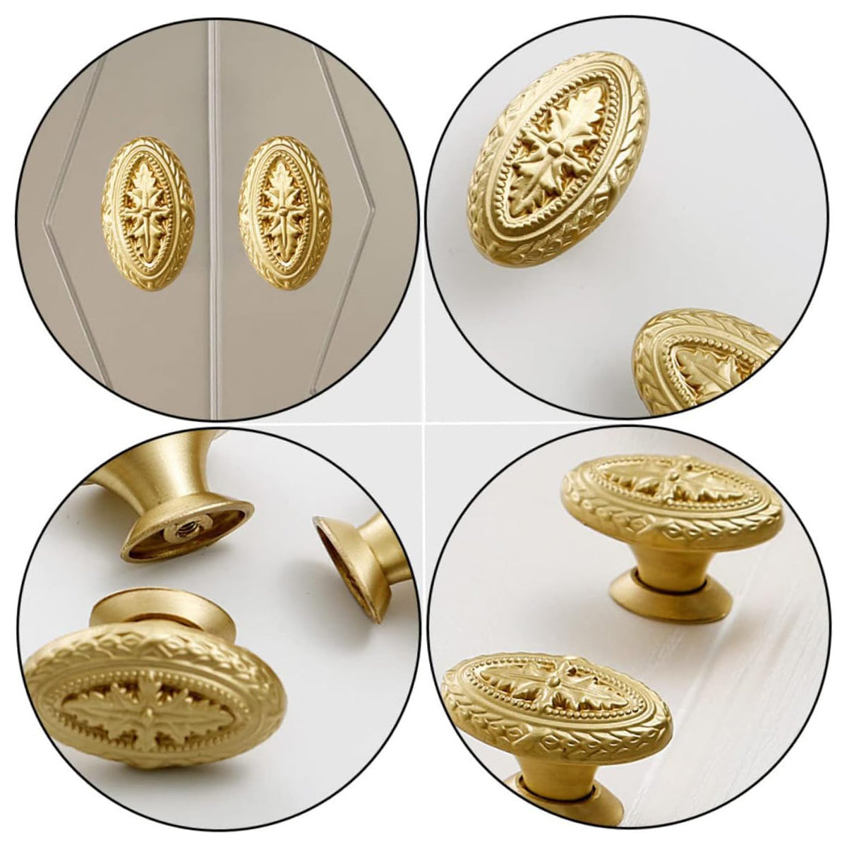 Oval Retro Cabinet Handle Zinc Alloy with Classic Design