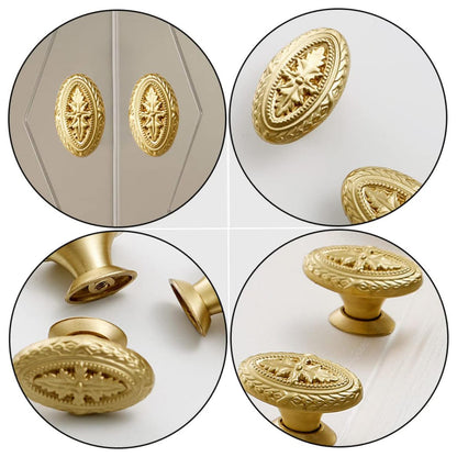 Oval Retro Cabinet Handle Zinc Alloy with Classic Design