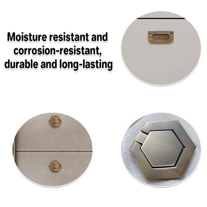 Copper Cabinet Handle with Foldable Ring Pull