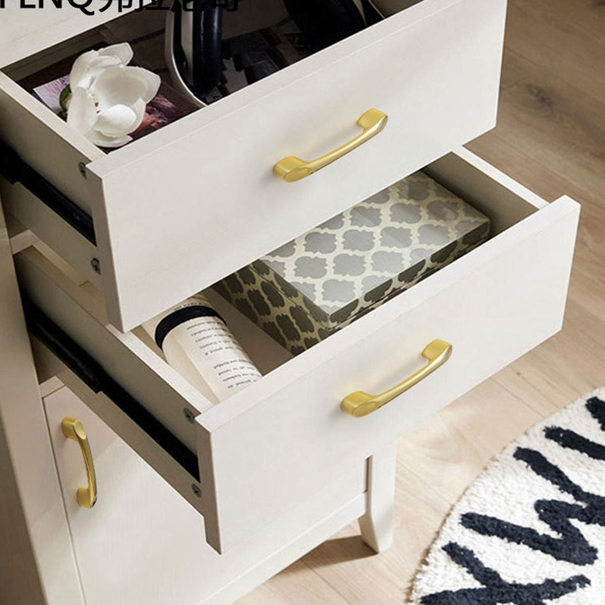 2 Styles Bright Gold Brass Cupboard & Cabinet Door Pull Handle 96-128mm