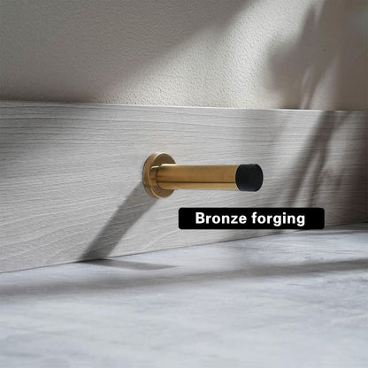 Brass Bathroom Door Stopper Wall-Mount with Rubber Tip