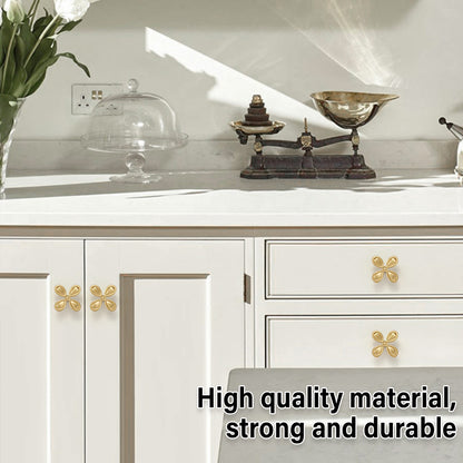 French Four-Petal Cabinet Drawer Handle Zinc Alloy