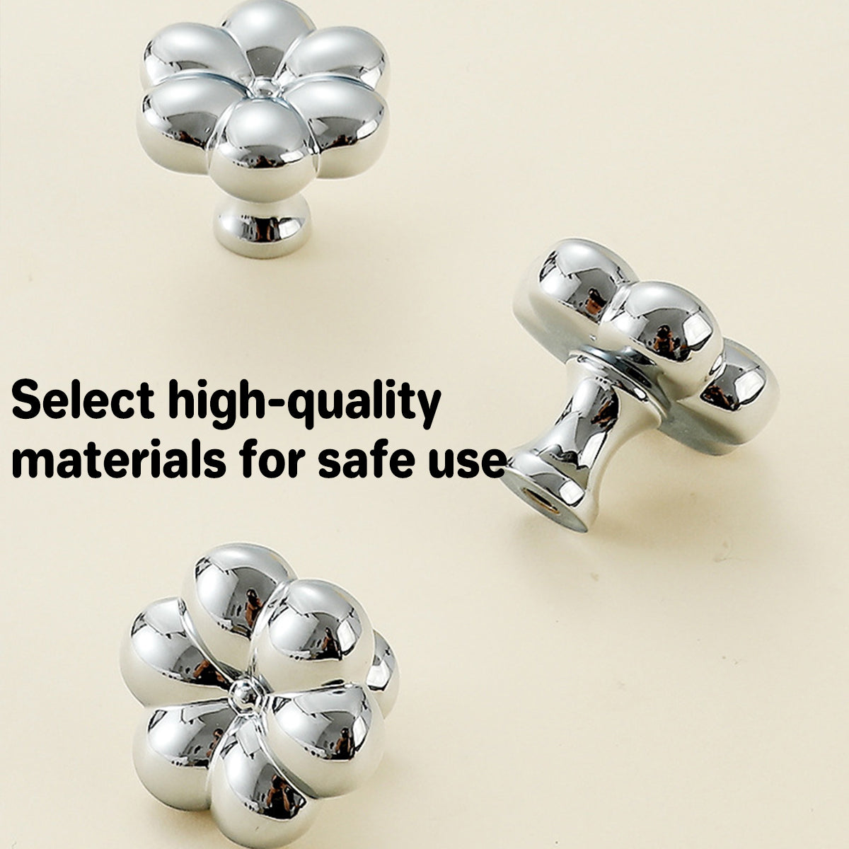 Bright Chrome Cupboard & Cabinet Dummy Door Knob 32x25mm