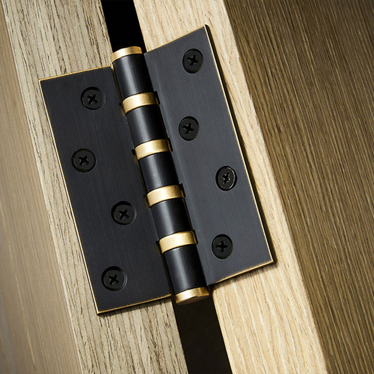 Black Gold Brass Ball Bearing Hinges 4 Inch Silent Bearing