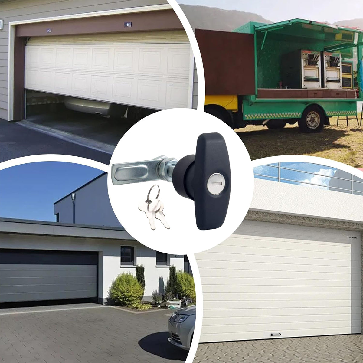 Black Galvanized Steel PA Cabinet Door Lock Latches