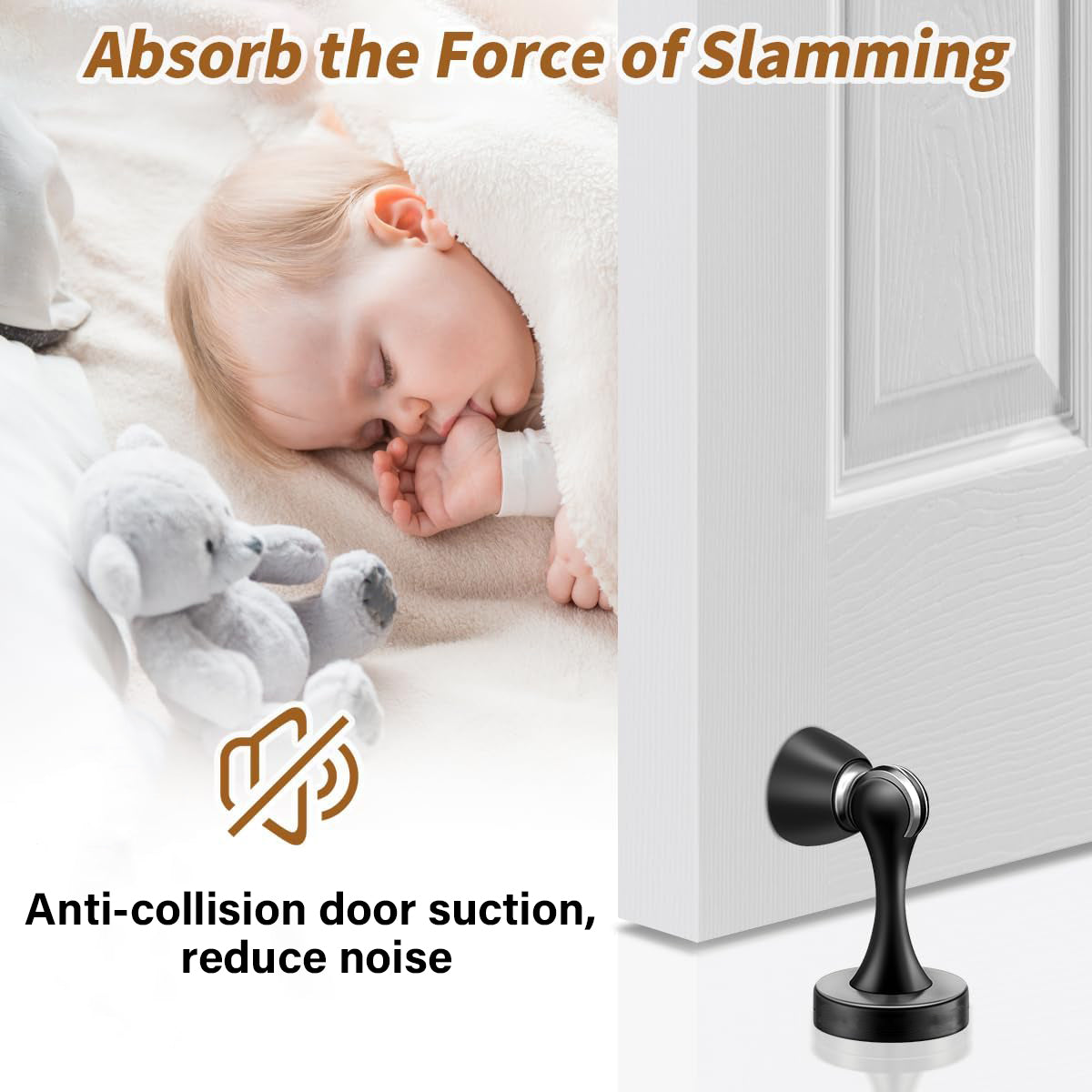 Magnetic Door Stopper for Wall or Floor Mount