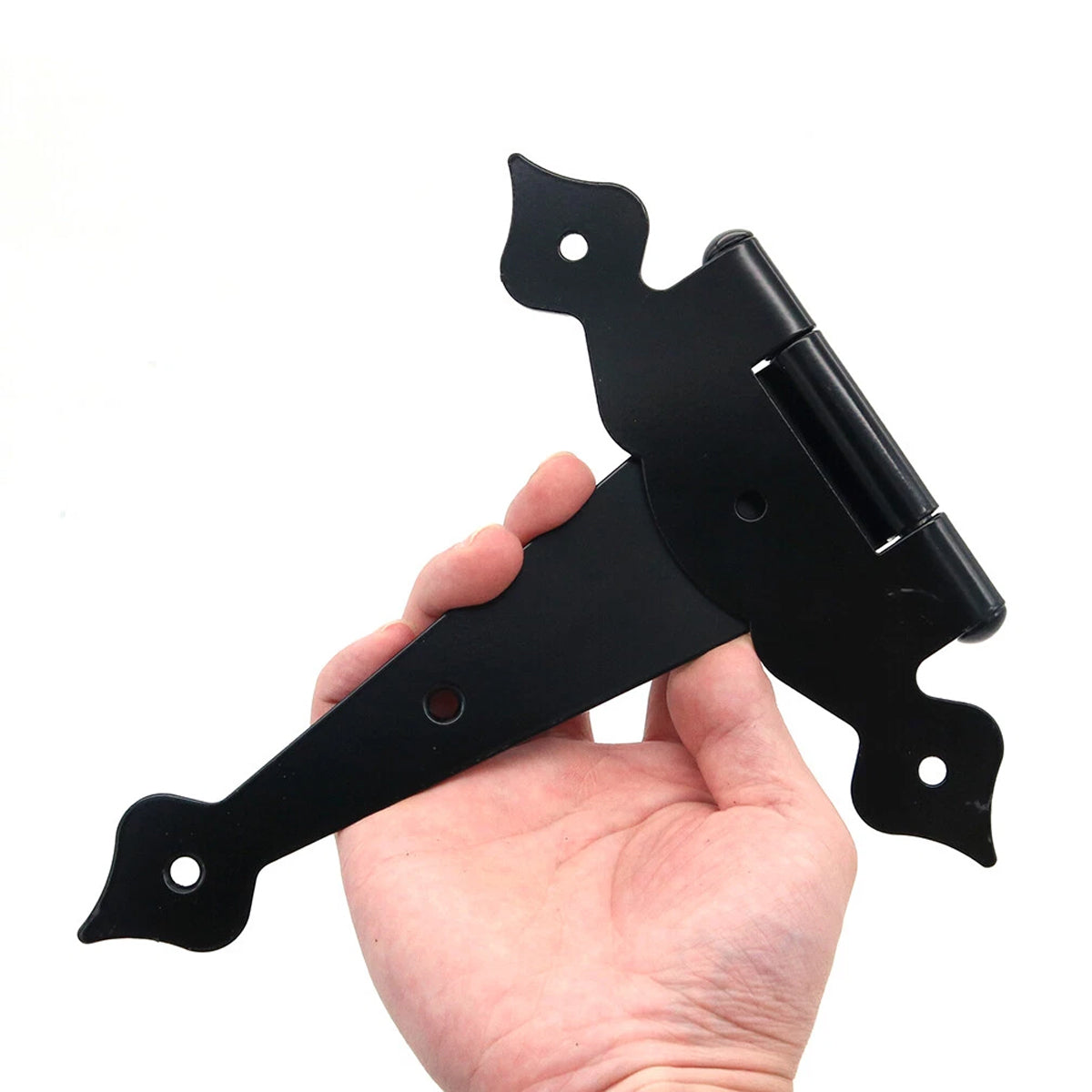 Black Coated Metal Strap T Hinges for Wooden Gate and Barn Door