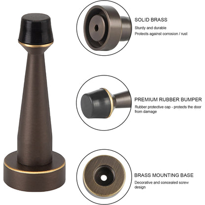 Door Stopper with Rubber Bumper Screw Mount