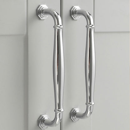 Zinc Alloy Cabinet Handle with Bright Silver Finish