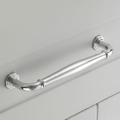 Zinc Alloy Cabinet Handle with Bright Silver Finish