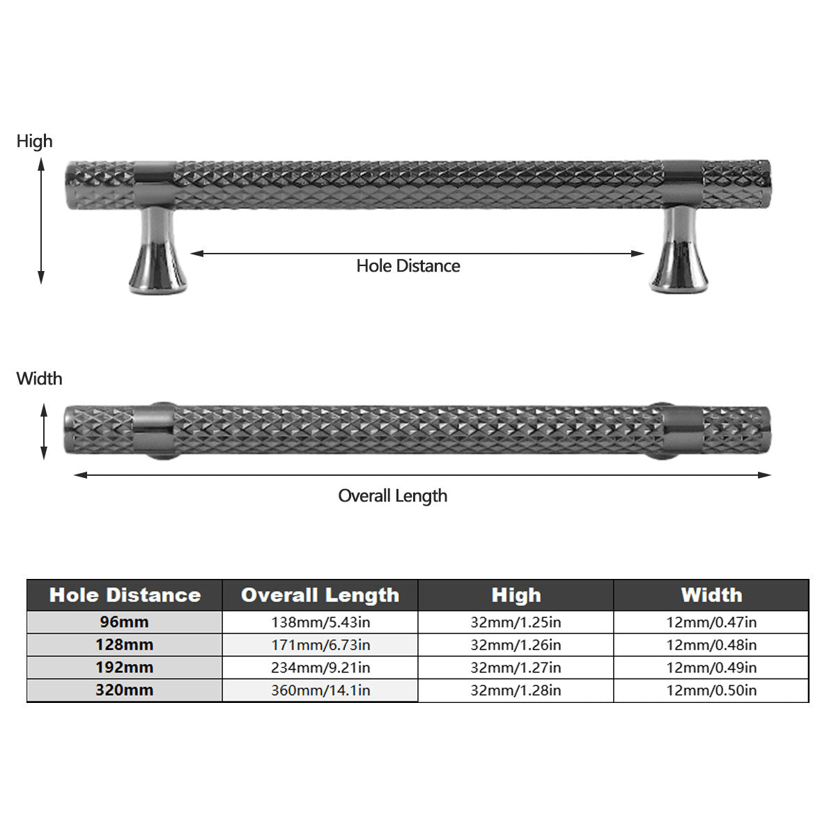 Zinc Alloy Cupboard & Cabinet Door Pull Handle 2 Colors