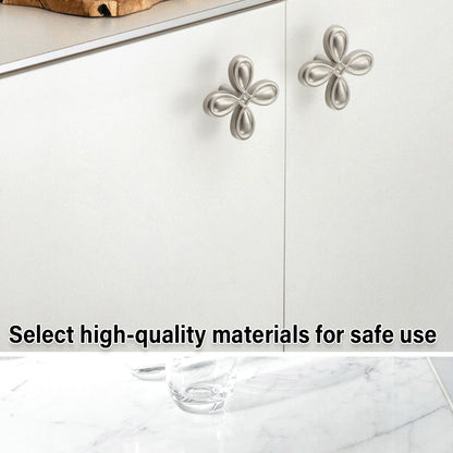 French Four-Petal Cabinet Drawer Handle Zinc Alloy