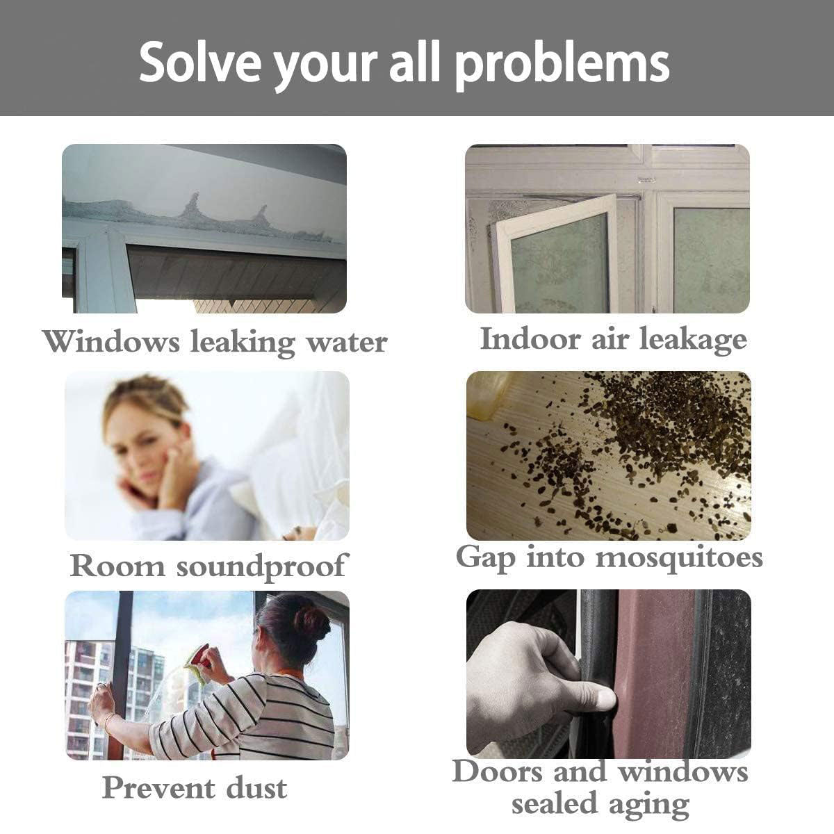 Transparent Self-Adhesive Silicone Door Seal Strip