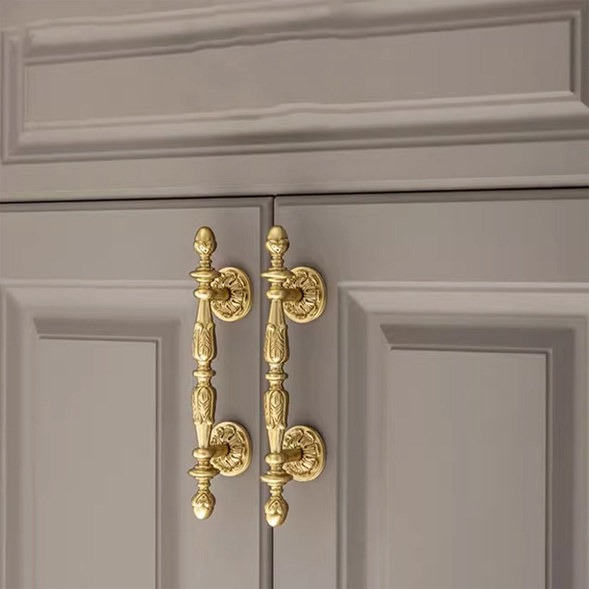 105mm Gold Brass French Retro Long Cupboard & Cabinet Pull