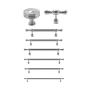 Bright Silver Brass Cupboard & Cabinet Door Pull & Knob Handle 96-256mm