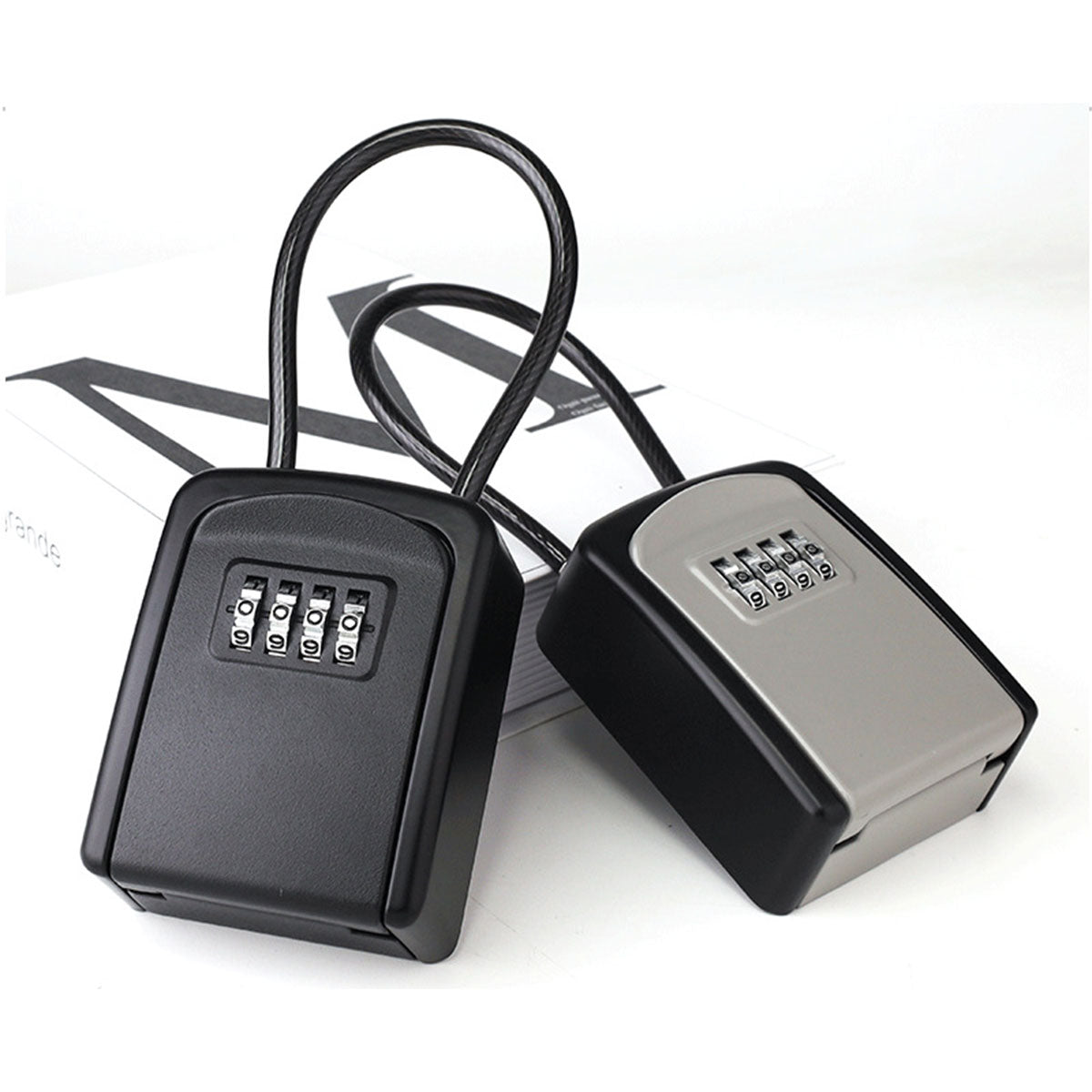 Portable Key Lock Box Hanging Combination Storage Organizer