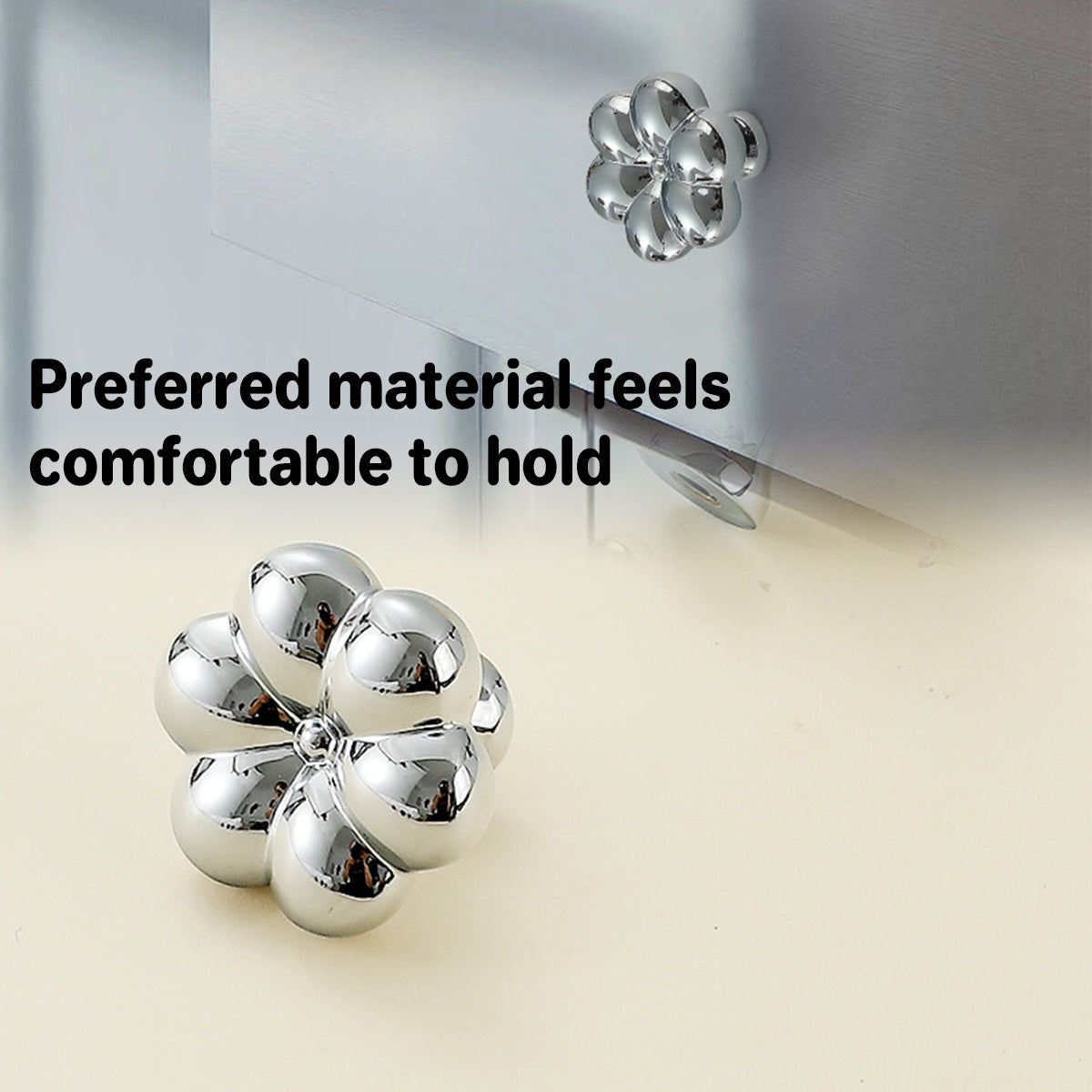 Bright Chrome Cupboard & Cabinet Dummy Door Knob 32x25mm