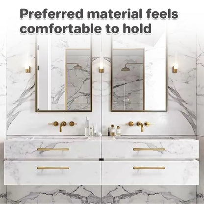 Cabinet Door Handle with Brushed Gold Tone