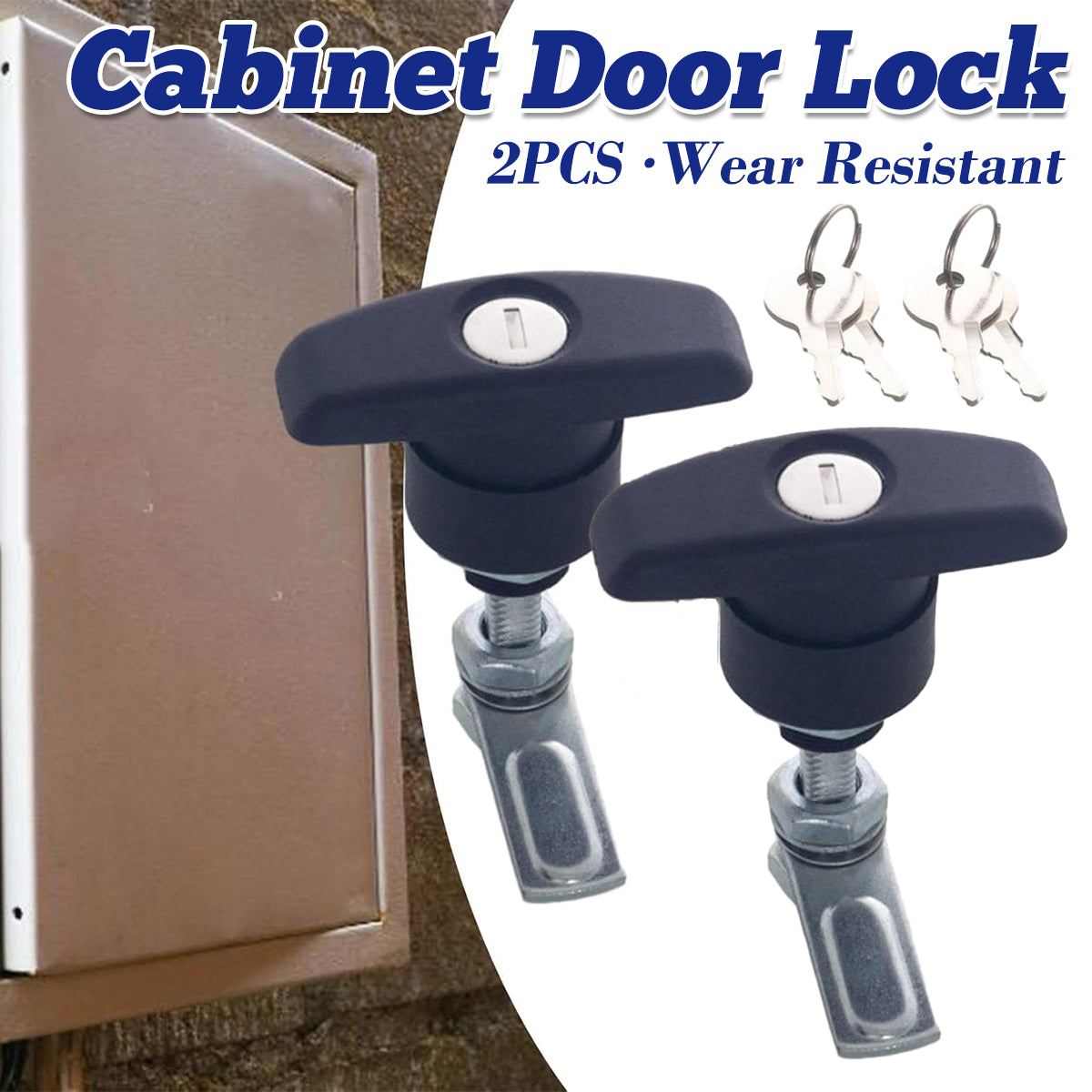Black Galvanized Steel PA Cabinet Door Lock Latches