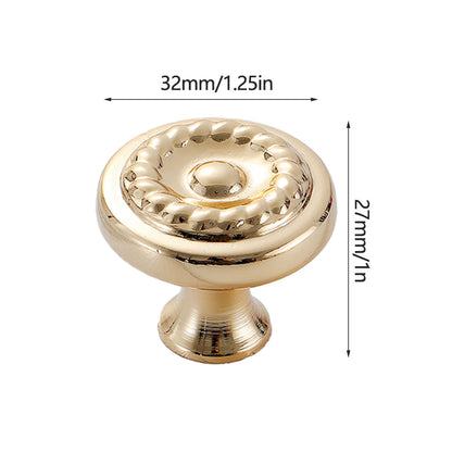 2 Hole Distances Pure Copper Cabinet Door Handle Gold Tone