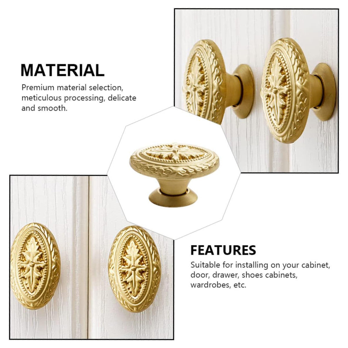 Oval Retro Cabinet Handle Zinc Alloy with Classic Design