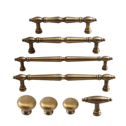 Vintage Cabinet Handle in Antique Brass for Cabinets