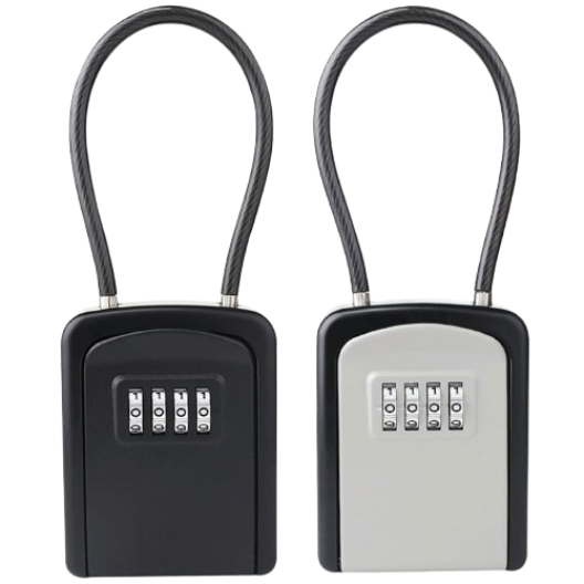 Portable Key Lock Box Hanging Combination Storage Organizer