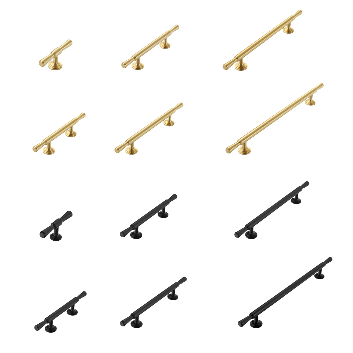 American Style Cabinet Handle in Black or Gold