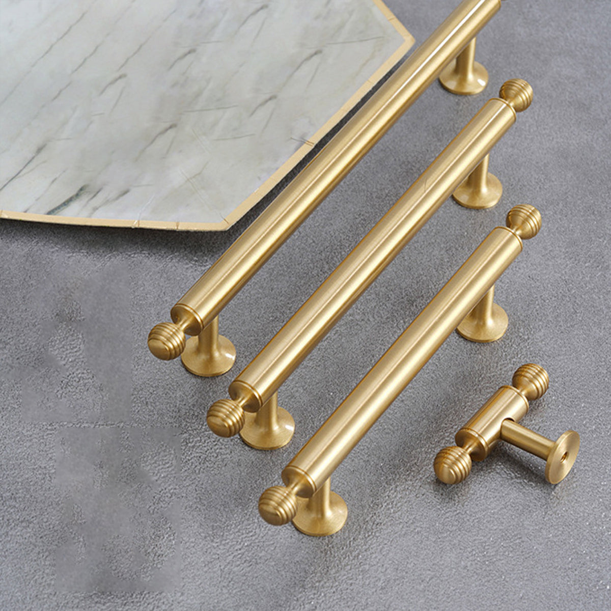 Brushed Brass Cupboard & Cabinet Door Pull Handle 64-224mm