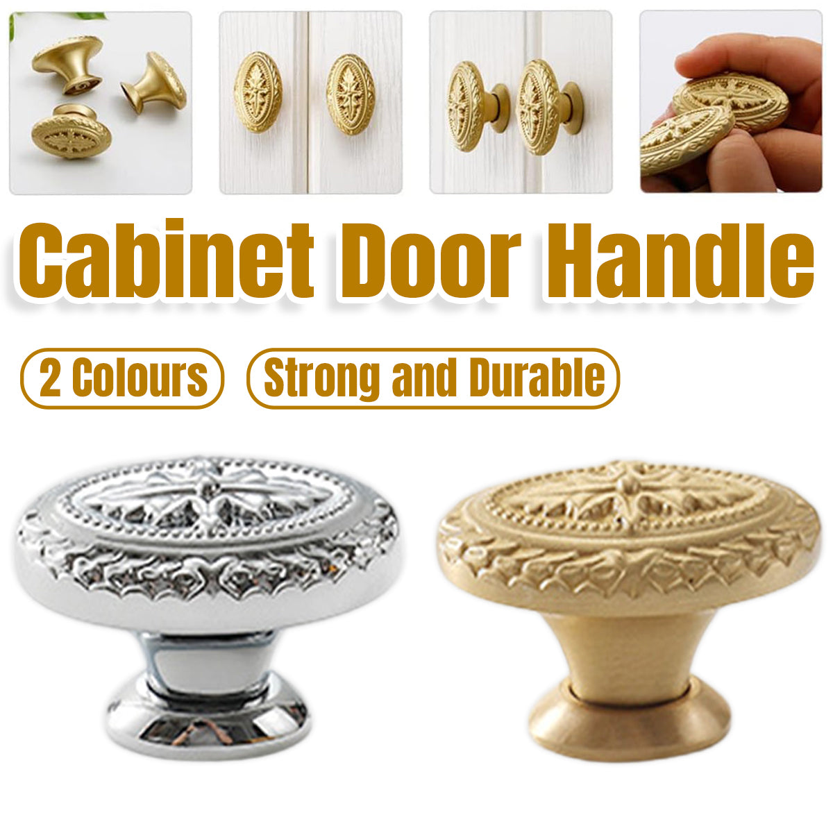 Oval Retro Cabinet Handle Zinc Alloy with Classic Design