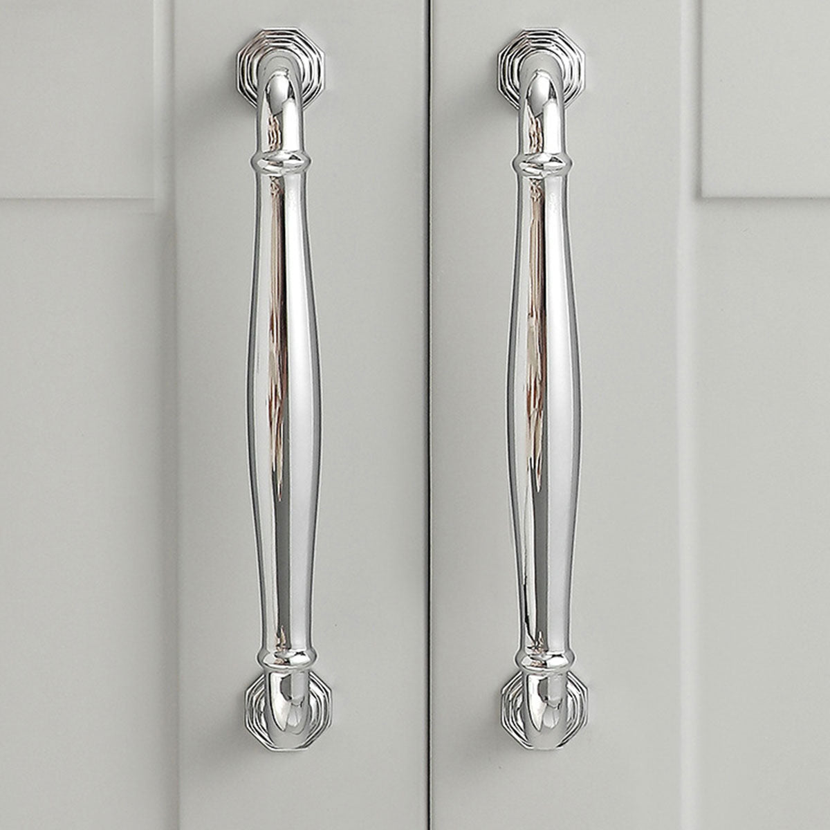 Zinc Alloy Cabinet Handle with Bright Silver Finish
