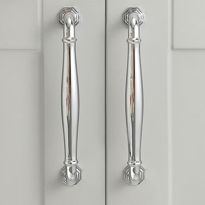 Zinc Alloy Cabinet Handle with Bright Silver Finish