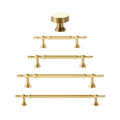 Full Copper Door Handle with Electroplated Finish 16–224mm