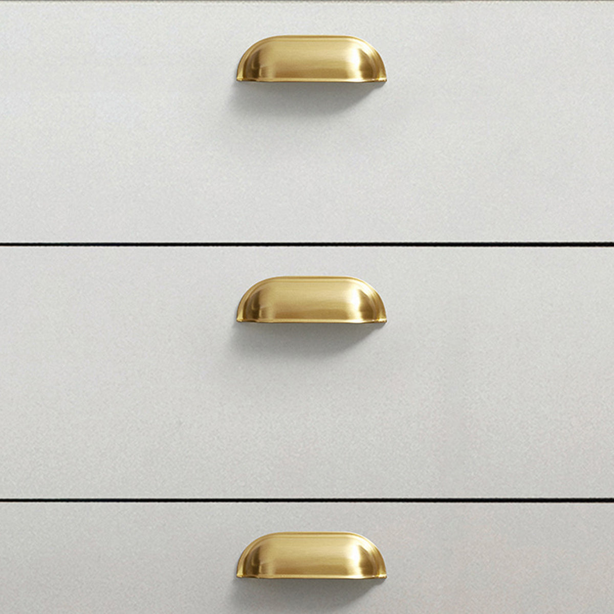 Brushed Brass Cupboard & Cabinet Door Pull Handle 93mm