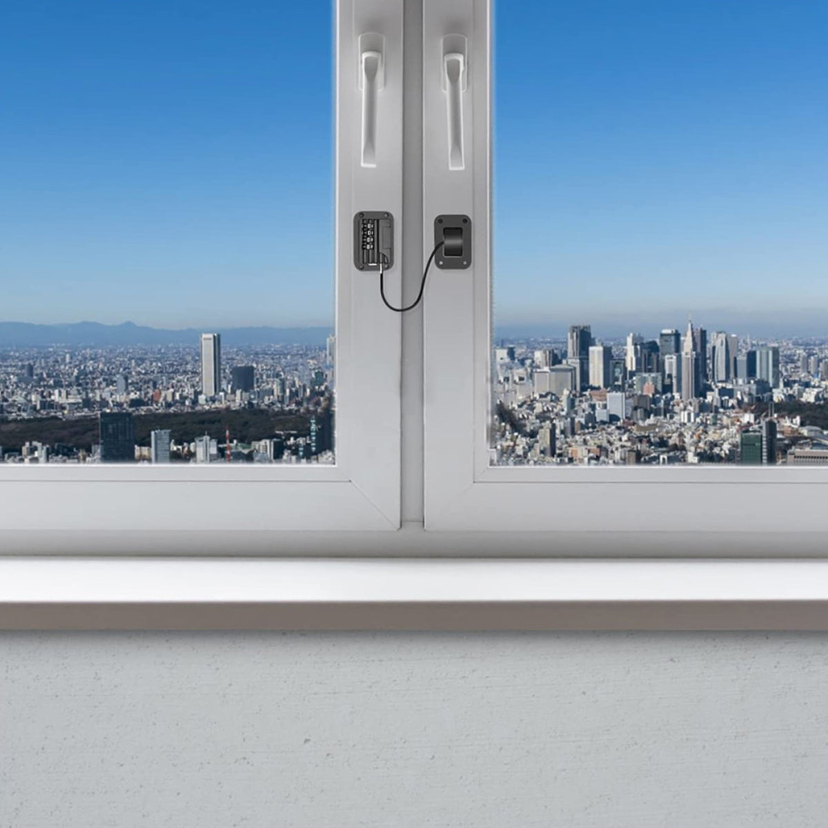 Black/White Finish Zinc Alloy ABS Child Safety Lock (2pcs)