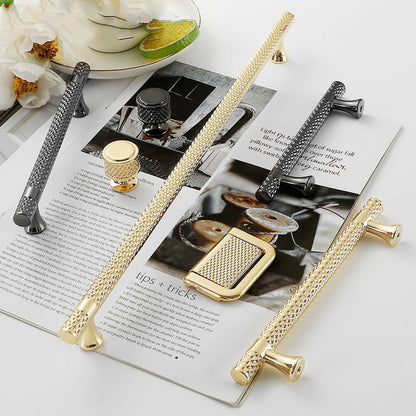 2 Finishes Hammer-Patterned Wardrobe Door Handles Set