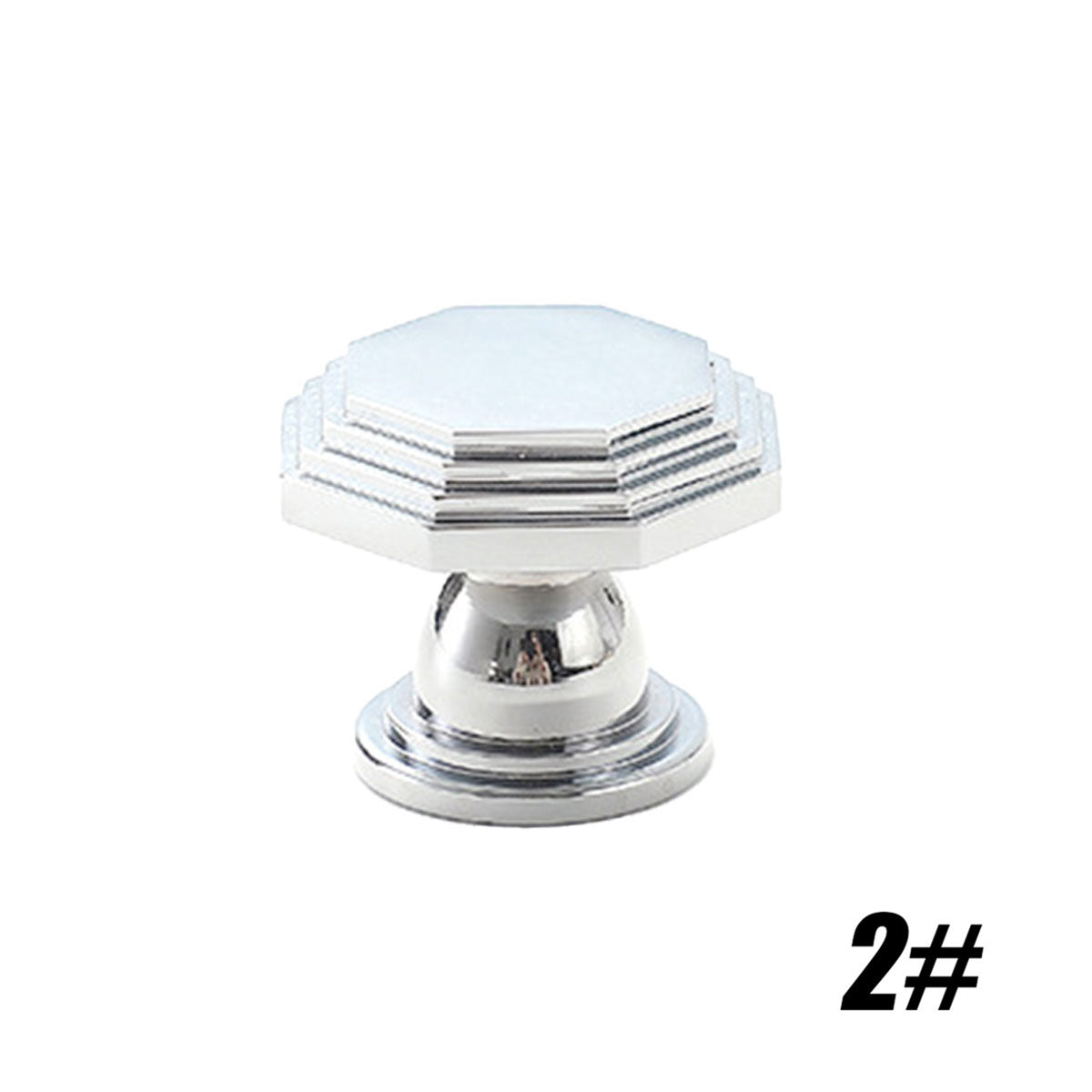 2 Styles Bright Silver Copper Cabinet Knob with Single Hole
