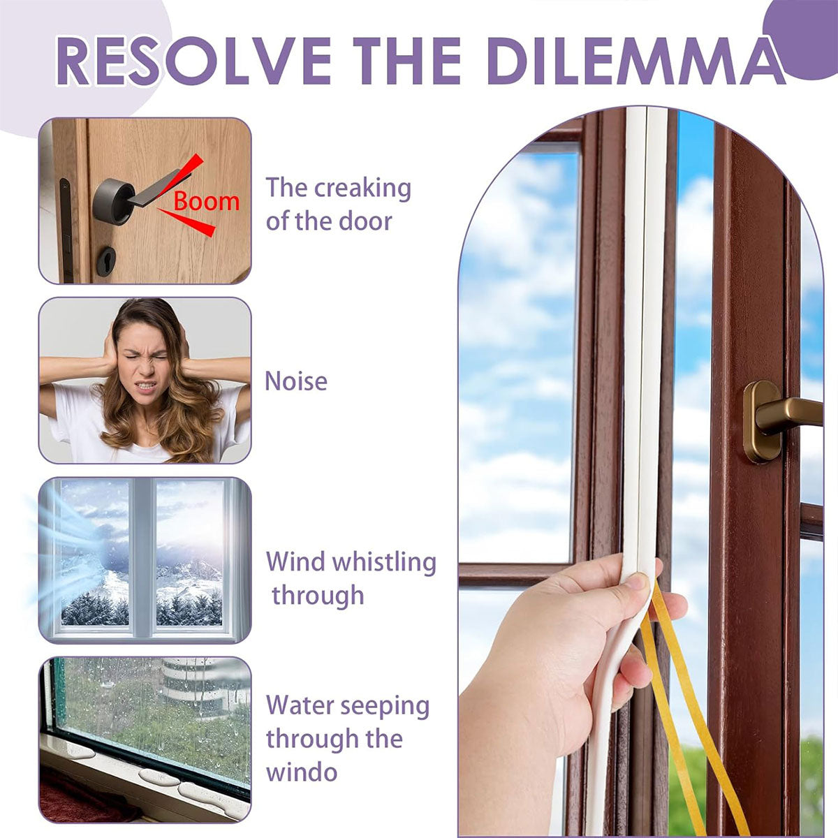 White Self-Adhesive EPDM Foam Door Window Sealing Strip