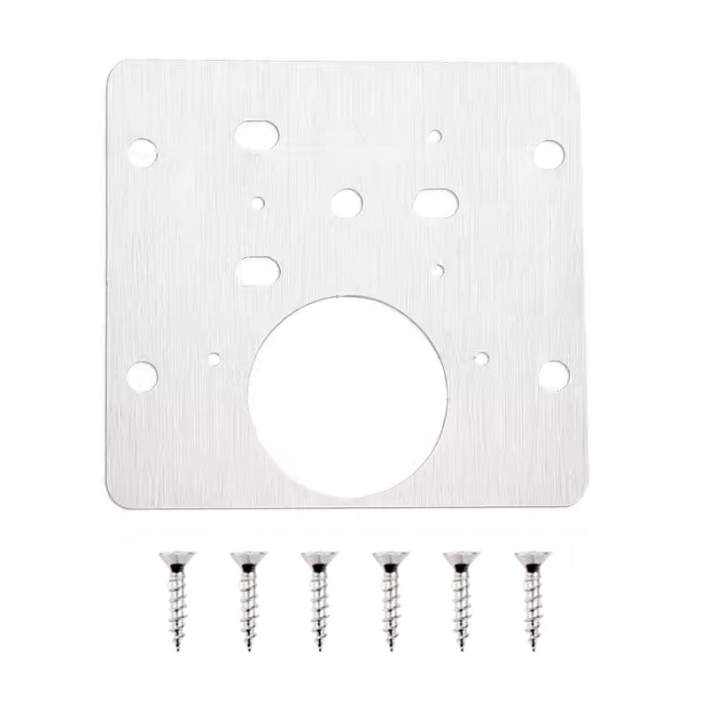 Silver Rust-Resistant Stainless Steel Hinge Repair Plate
