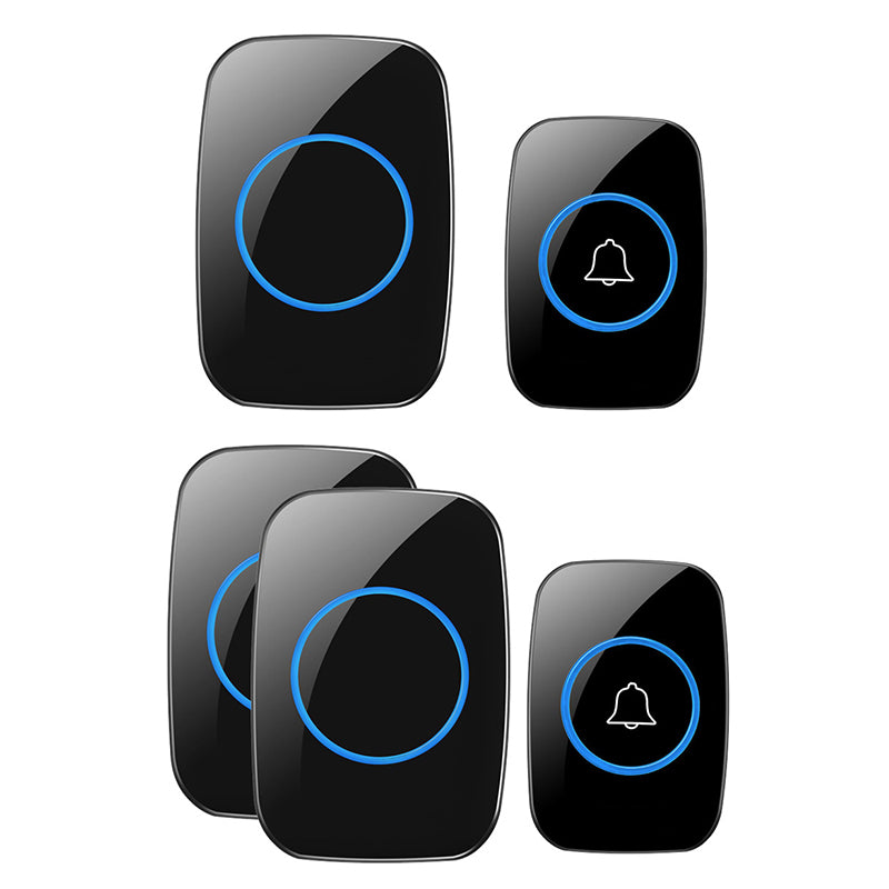 Wireless Waterproof Doorbell with 1/2 Plug-in Receivers