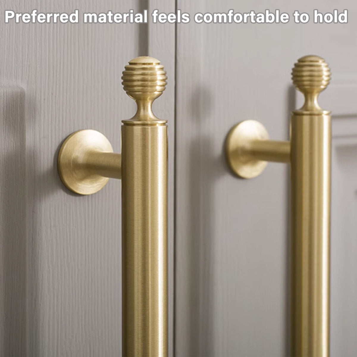 Brushed Brass Cupboard & Cabinet Door Pull Handle 64-224mm