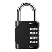 Black Weatherproof Zinc Alloy 4-Digit Combination Padlock for Doors